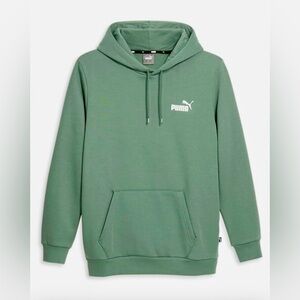 Puma Unisex Small Logo Green kangaroo pocket hoodie Size L